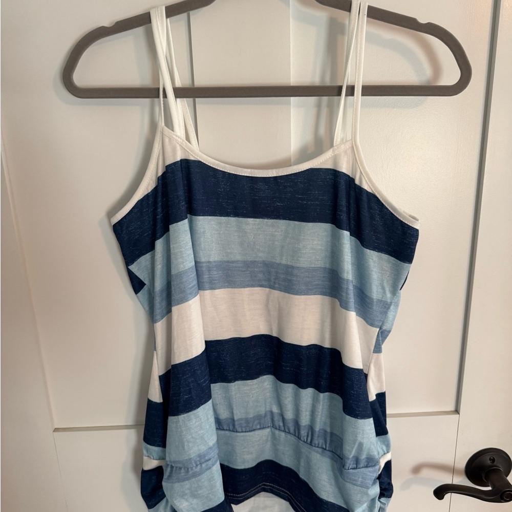 SHEIN Light Blue and White Dress